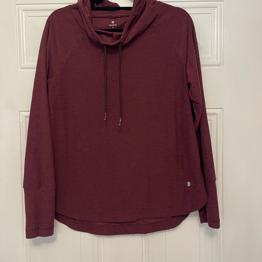 Apana Burgundy Hooded Top